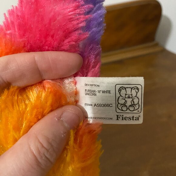 Lot of 4 plushes-3 TY Beanie Boos and 1 Fiesta Fursian Rainbow Unicorn - Picture 6 of 11